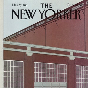 New Yorker Magazine Cover Mar. 7, 1983 Factory Doors by Gretchen Dow Simpson to Frame or for Paper Arts PSS 4349