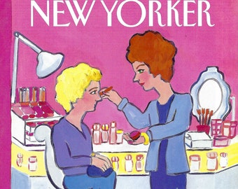 The New Yorker Magazine Cover June 11, 1990, A Woman at the Cosmetic Counter by Barbara Westman to Frame or for Paper Arts PSS 5677