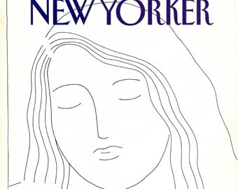New Yorker Magazine Cover April 16, 1990, A Female Painting an Easter Egg by Heidi Goennel to Frame or for Paper Arts PSS 5738