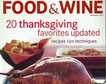 Food & Wine Magazine November 2001 PSS 5896