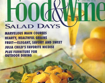 Food & Wine Magazine Juin 1993 PSS 5895