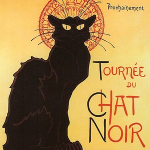 Digitales Vintage Französisches Poster Chat Noir von Alexandre Steinlen Instant Download Collage Sheet für Paper Arts, Collage & Scrapbooking PSS 2624