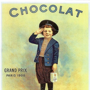 Suchard Chocolat Grand Prix Paris 1900 Vintage French Poster Instant Download Digital Collage Sheet for Paper Arts, Collage PSS 3740