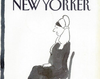 New Yorker Magazine Cover May 14, 1990 Whistler's Mother, Mother's Day by R.O. Blechman to Frame or for Paper Arts PSS 3695