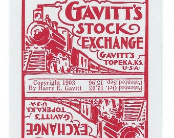 6 Gavitt's Stock Exchange Cards for ATCs, Collage, Scrapbooking, Paper Arts, Assemblage and MORE PSS 3122