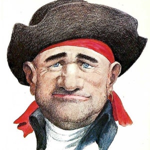 Französische Piraten Postkarte Jobic Mocaer von Les Corsaires d'Etienne Blandin Serie PSS 5194
