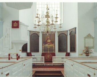 Altar View in Old North Church, Boston MA Postcard PSS 3114