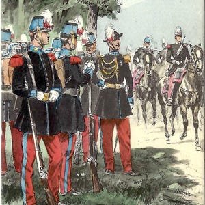 ヴィンテージ 1855 École Spéciale Militaire de Saint-Cyr フランス ポストカード モーリス トゥーサン作 収集またはペーパー アート PSS 6192 で使用