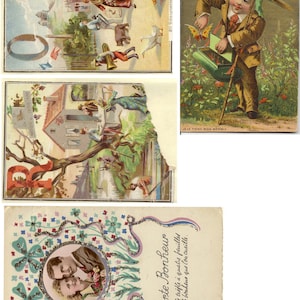 Images du marché aux puces de Paris-feuille de collage imprimée PSS 1573