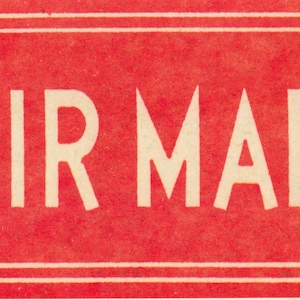 Cartes postales vintage Air Mail par Cavallini à envoyer par la poste, cadre ou journal indésirable, fabrication de livres, collage, scrapbooking, Paper Arts PSS 5047