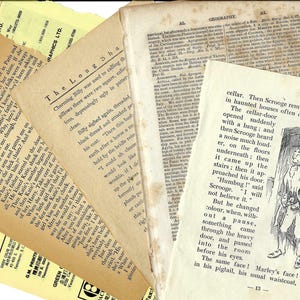 Vintage 50 Book Pages Ephemera Pack for Junk Journals, Collage, Mixed ...