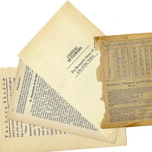 Vintage 50 Book Pages Ephemera Pack for Junk Journals, Collage, Mixed ...
