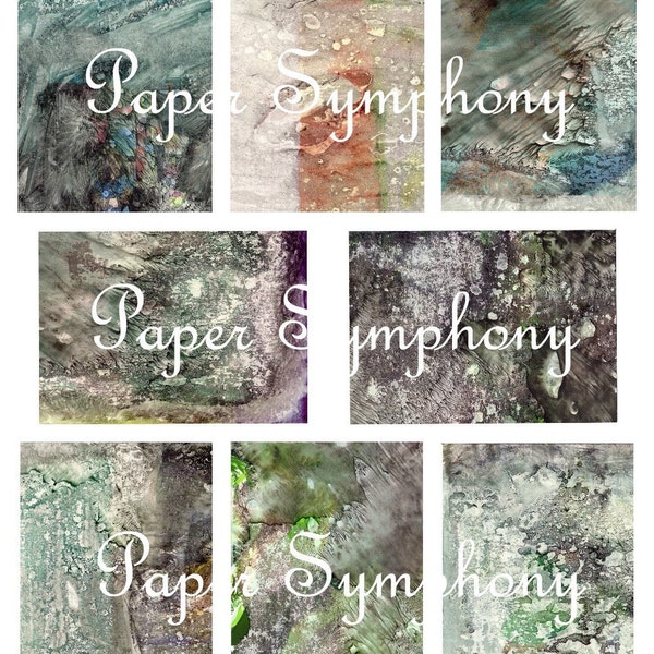 Instant Download Digital Collage Sheet for Gorgeous ATC and ACEO Backgrounds PSS 0548