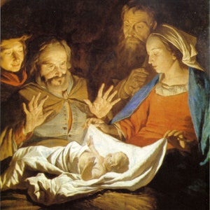 Art religieux adoration des bergers par Stomer à encadrer ou pour papier Arts PSS 2144
