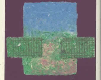 Handmade Paper Art to Frame or for Projects - Spring Garden PSS 2382