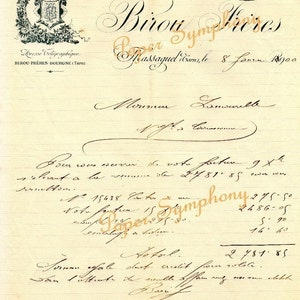Instant Download - Digital 1900 French Receipt Collage Sheet PSS 0661