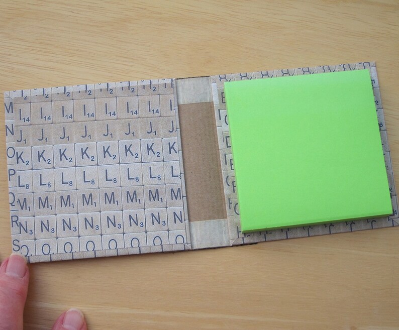 Scrabble Sticky Note Insert Notebook Pad Holder You Choose Etsy