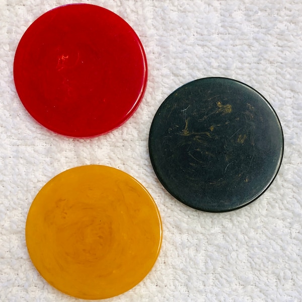 Vintage Bakelite Poker Chip Game Piece for Assemblage, Mixed Media, Crafts, Jewelry and More PSS 4094, 4095, 4096