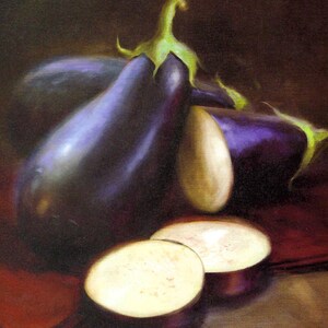 Eggplant Still Life by Robert Papp for Cook&#39;s Illustrated Magazine Cover September & October 2010 to Frame or for Paper Arts PSS 5335