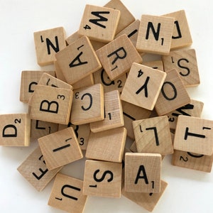Scrabble Tile Pack, 25 Assorted Letters for Mixed Media and Crafting Projects PSS 5413