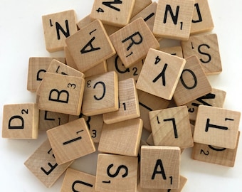 Scrabble Tile Pack, 25 Assorted Letters for Mixed Media and Crafting Projects PSS 5413