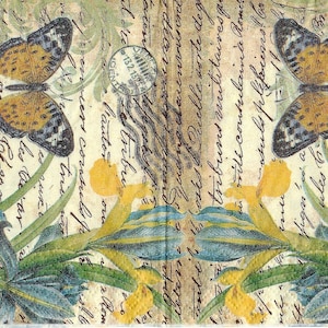 Schmetterling Französisch Collage Papier Serviette für Decoupage, Scrapbooking, Handwerk, Collage, Papier Kunst Projekte, Mixed Media PSS 4093
