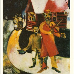 Marc Chagall Vintage Postkarte Der Geiger (1911) PSS 4970