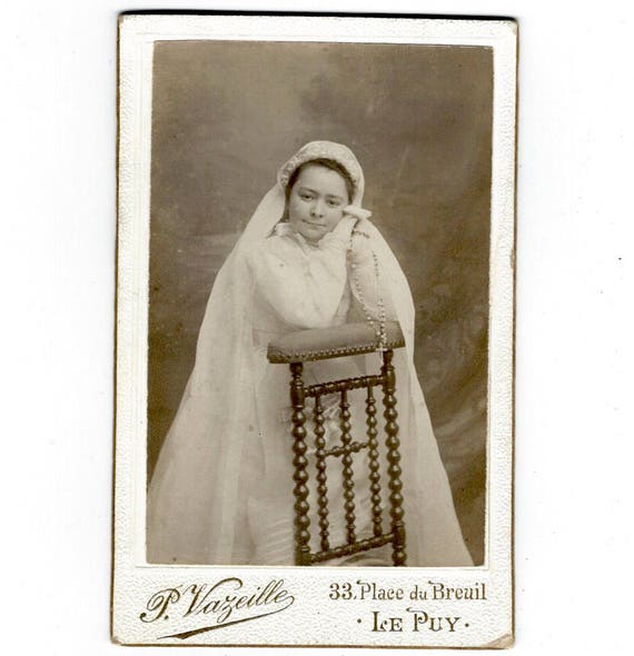 French Confirmation First Communion Vintage Carte De Visite Etsy French Confirmation First Communion Vintage Carte De Visite Etsy