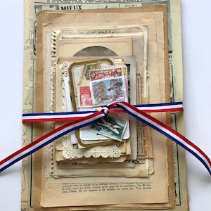 30 Pieces of French Ephemera, a Mixed Paper Pack to use in Collage, Junk Journals, Scrapbooking, Decoupage & Paper Arts