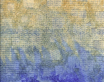 Digital Raw Sienna and Blue Collage Instant Download Background Paper for Paper Arts, Scrapbooking, Mixed Media, Collage and MORE PSS 2919