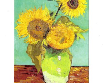 Van Gogh Sunflowers Postcard — Fine Art Postcard Reproduction, Museum-Quality Print