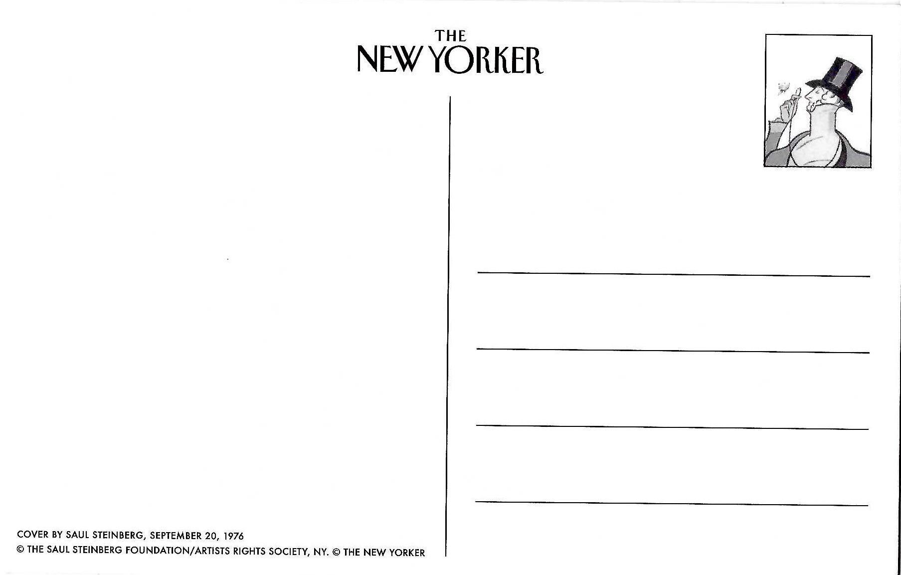 ポストカード ニューヨーカー誌の表紙 1976年9月20日 ソール