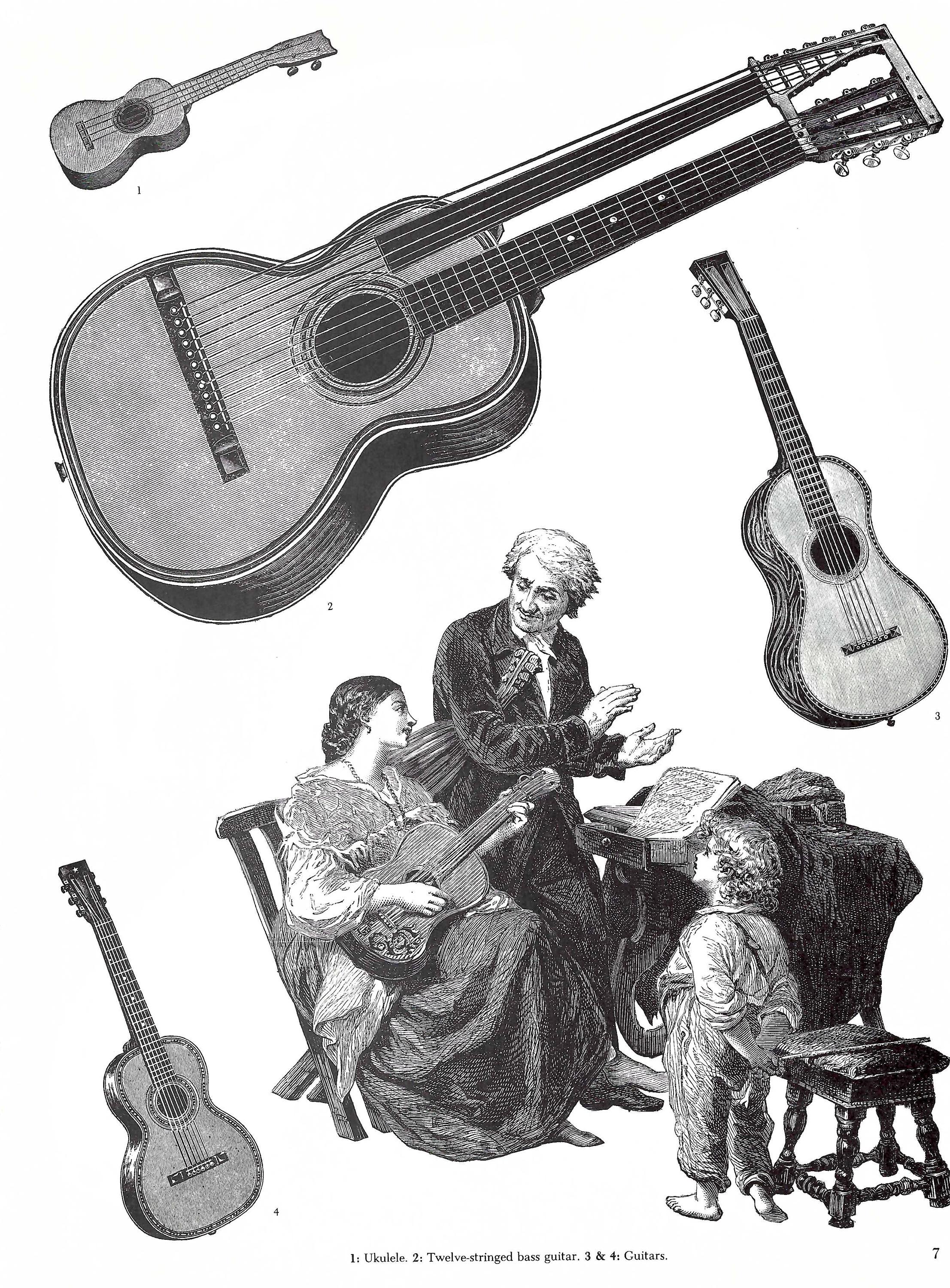 Vintage Music Woodcut & Engraving Illustrations – Antique Clip Art