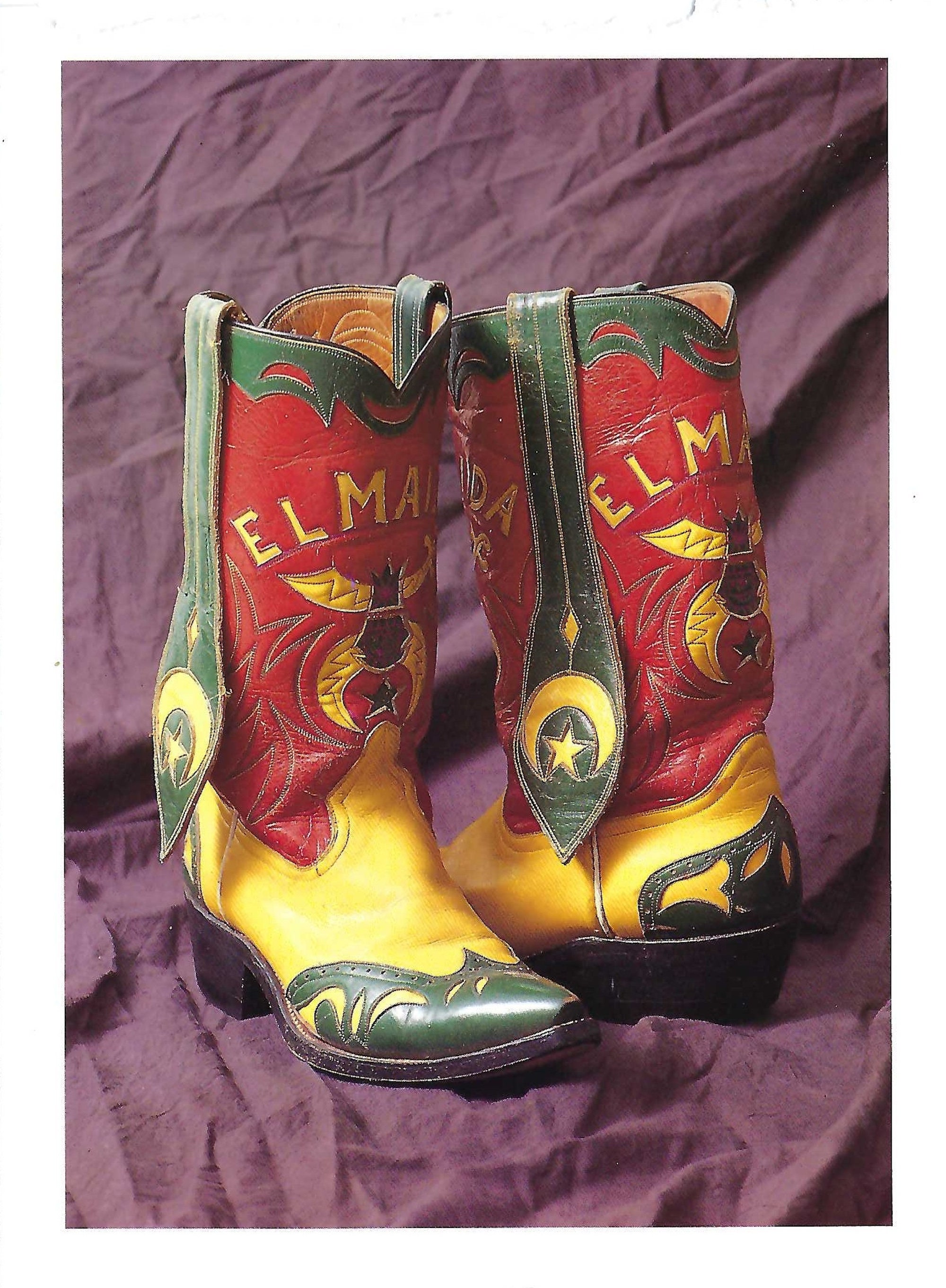 Vintage Collectable Cowboy Boots Postcard, Inlaid Shriner