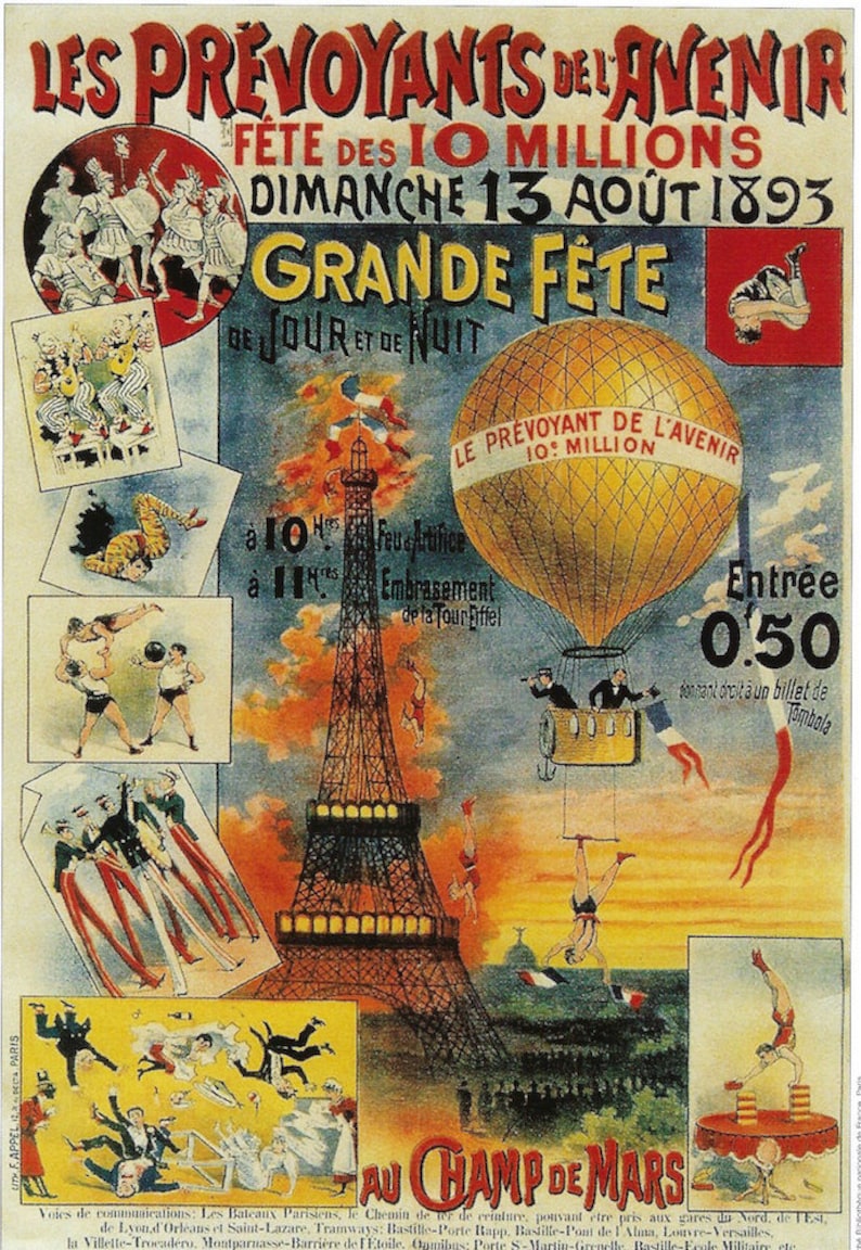 Les Prevoyants De L'avenir Vintage Digital French Poster Instant