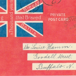 Vintage Kanada Nationalflagge Stornierte Briefreproduktions-Postkarte von Cavallini an Mail oder Rahmen, Collage, Scrapbooking, Kunsthandwerk PSS 5001
