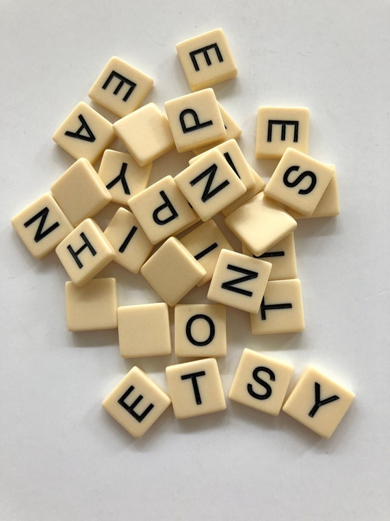 Vintage Plastic Letter Tiles for Assemblage Mixed Media Etsy