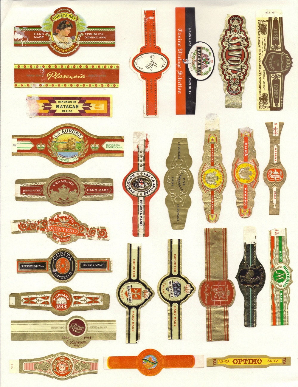 cigar bands 2 digital instant download collage sheets pss etsy