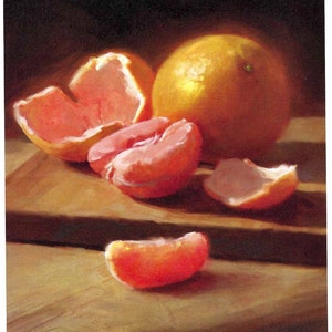 Oranges Stillleben von Brent Watkinson für Cooks Illustriertes Magazin Cover Januar & Februar 2016 zum Rahmen oder für Paper Arts PSS 5263