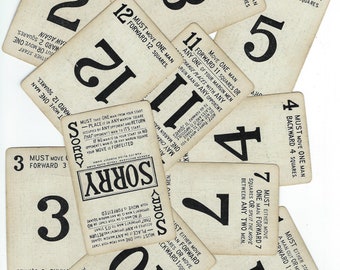 Sorry Game Cards Etsy