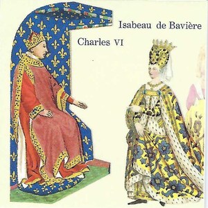 French Isabeau de Baviere & Charles VI French Memory Card for Your Travel Journal, Scrapbook or Paper Arts PSS 5296