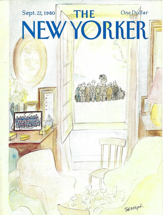 New Yorker Magazine Cover July 6, 1987, by Jean-jacques Sempe, A