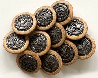 One Oklahoma State Seal Button for Sewing, Collage, Junk Journal, Scrapbooking, Paper Arts, Assemblage and Mixed Media PSS 5708