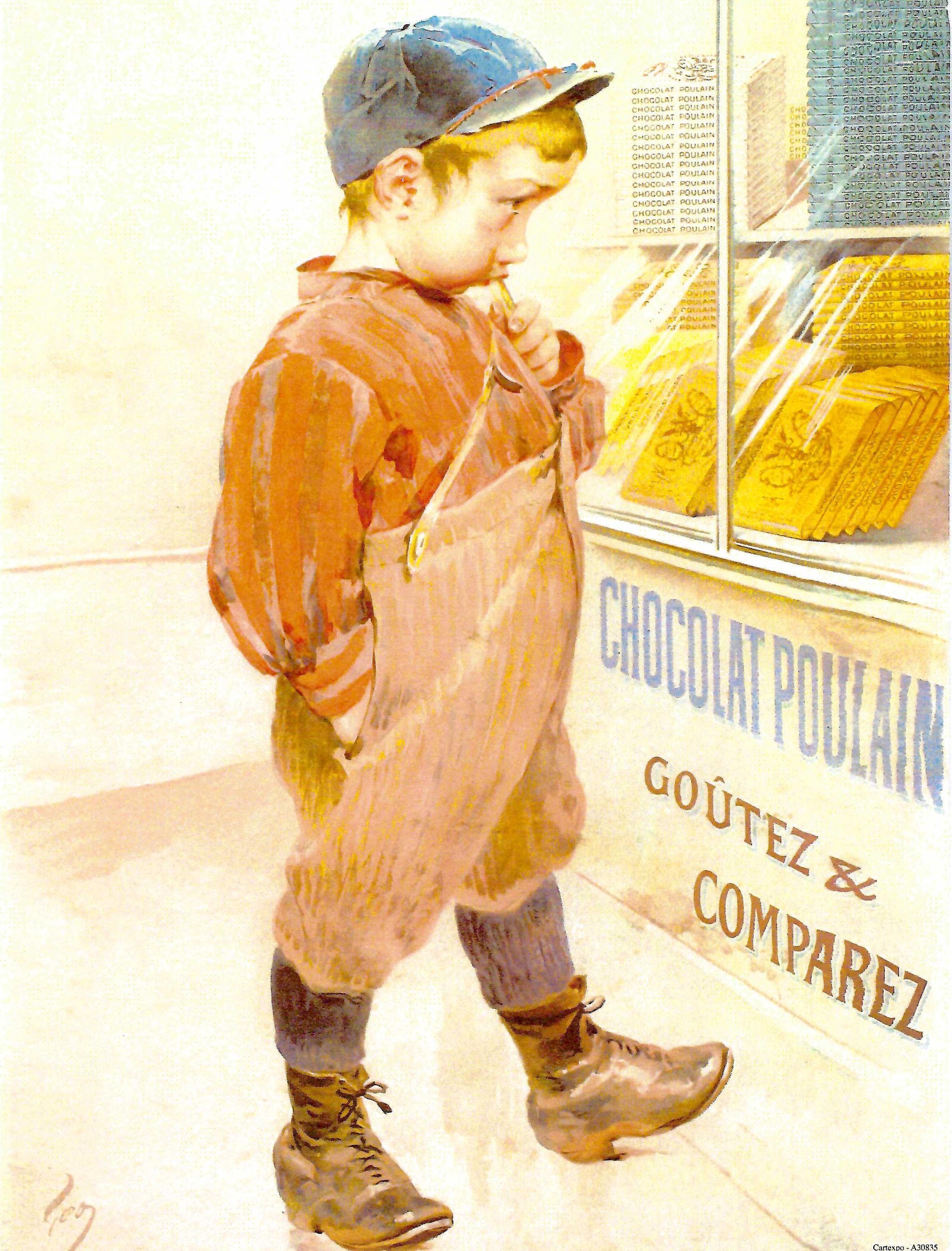 Chocolat Poulain ヴィンテージ広告 Vintage French Poster Chocolat Poulain | Retro Advertising Print