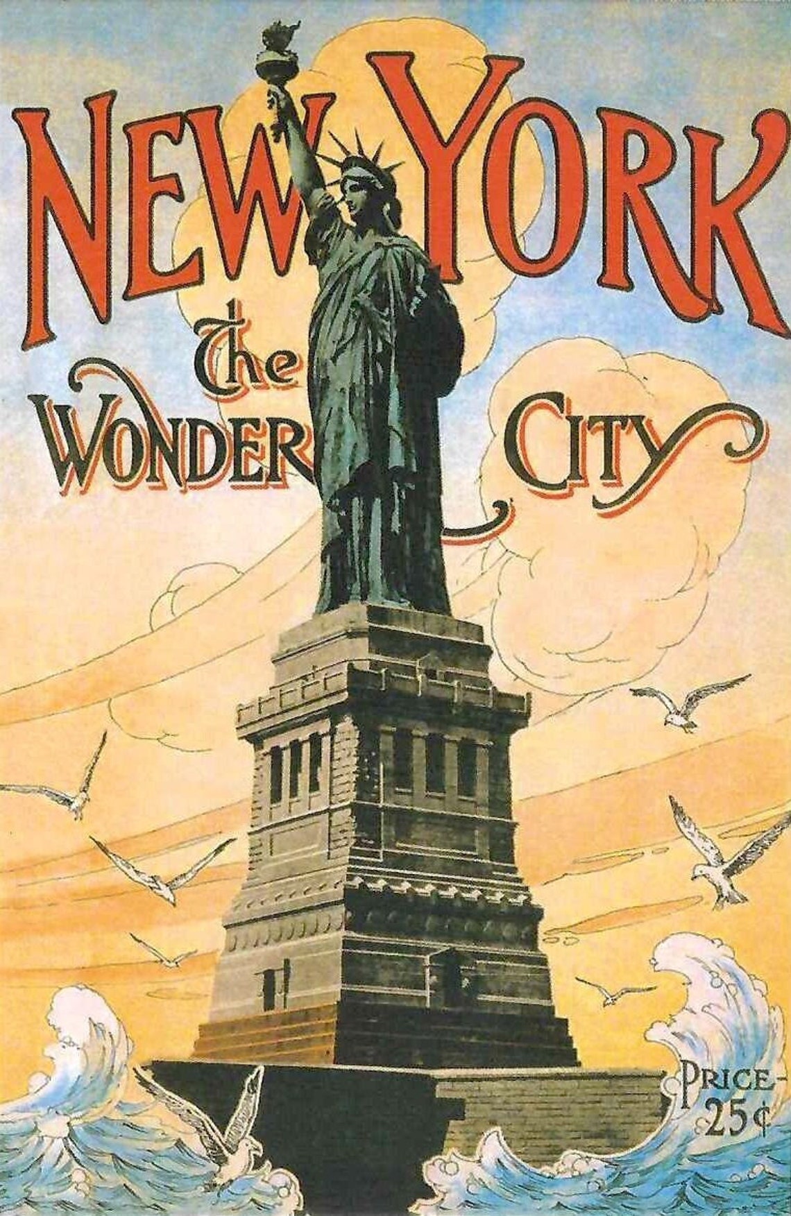 Vintage New York the Wonder City Statue of Liberty Postcard by | Etsy