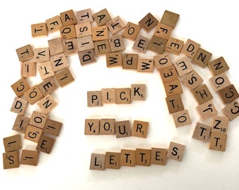 Vintage Scrabble Letter Tiles for Assemblage, Mixed Media, Crafts, Jewelry, Scrapbooking and More PSS 4740