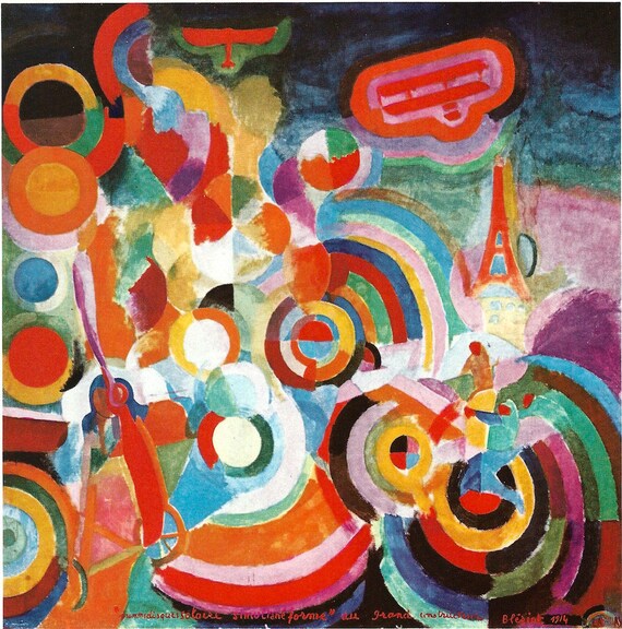 Robert Delaunay homenaje a Bleriot 1914 al marco o a Etsy