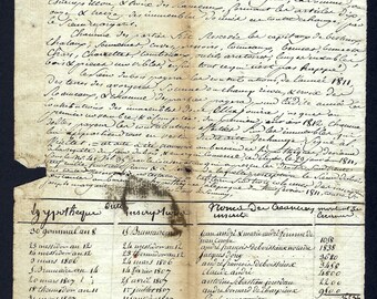 本物のアンティーク フランス製手書き折り畳み式帳簿/手紙 2冊セット