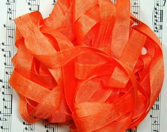 Orange Seam Binding Silky Rayon Seam Binding Ribbon - 9 yards PSS 0350