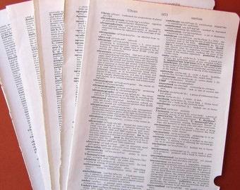 Vintage Medical Dictionary Collage Papers - Assorted Pack of 25 Pages for Collage, Decoupage, Scrapbooking and Paper Arts PSS 0083